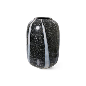 Vase Monochrome handgemacht schwarz weiß HK Living