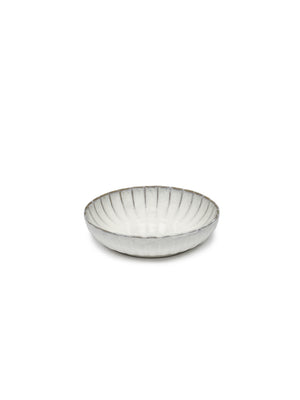Schale hoher Rand 16 cm INKU weiß-grau SERAX