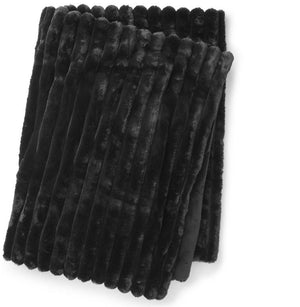 Decke Plaid Streifen schwarz  120x180 cm