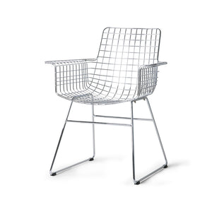 Metal Wire Stuhl mit Lehne chrome HK Living