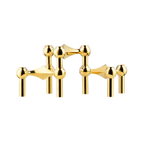 3er Set Kerzenhalter brass Stoff Nagel Copenhagen