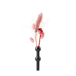 Vase Kerzenhalter matt schwarz Stoff Nagel Copenhagen