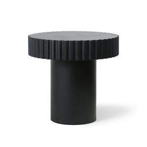 Coffee table pillar rund schwarz