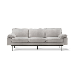Retrosofa 3-Sitzer grau HK Living