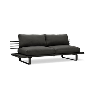 Outdoor Lounge Sofa Aluminium mit Kissen schwarz HK Living