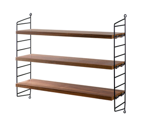Regal String Pocket walnuss schwarz String Furniture