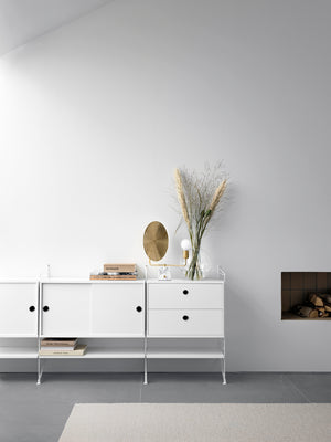 Wohnzimmer-Modul cm 220 cm weiß STRING Furniture