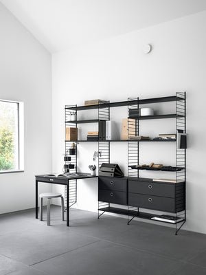 Anbauwand Office schwarz 220x200 cm STRING Furniture