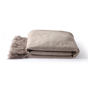 Decke Tagesdecke Throw taupe HK Living